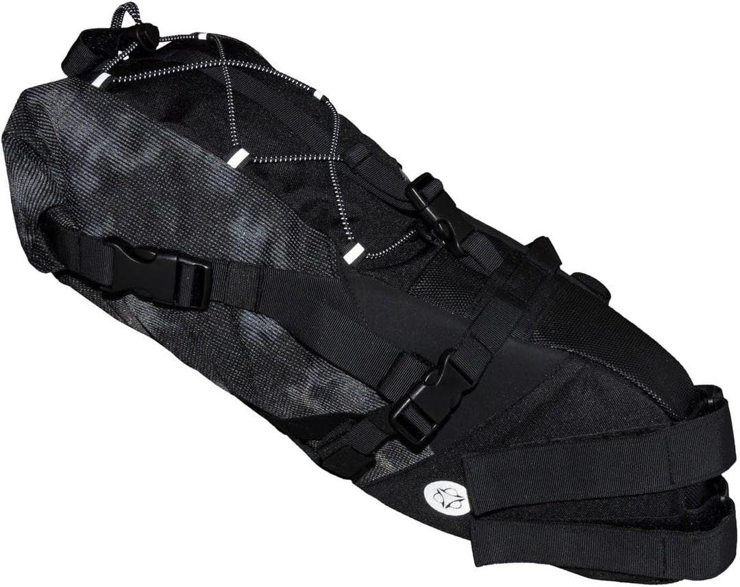 AGU Seat-Pack Satteltasche Fahrrad, 10L Fahrradtasche Sattel für Bikepacking, Wasserabweisend, Refle