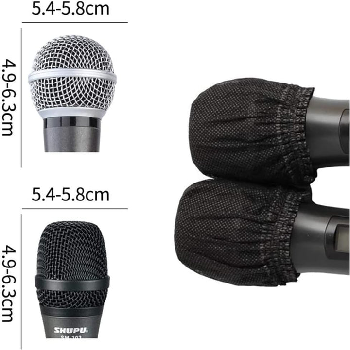 Namvo 100Pcs Disposable Microphone Cover Mic Cover Protective Cap, Non-Woven Microphone Cover Windsc