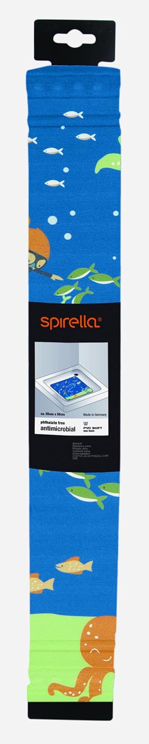 Spirella Duschmatte Badematte Kinder Duscheinlage antibakteriell rutschfest mit Saugnäpfen - Diver -