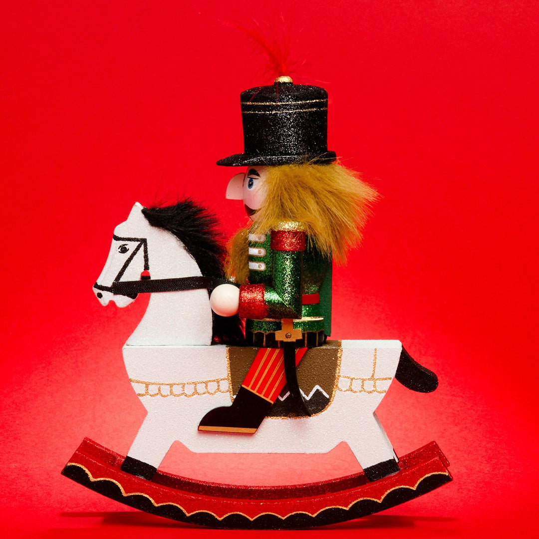 Sikora Serie E grosse XL Nussknacker Reiterlein Weihnachts Deko Figur aus Holz, Farbe/Modell:E02 grü
