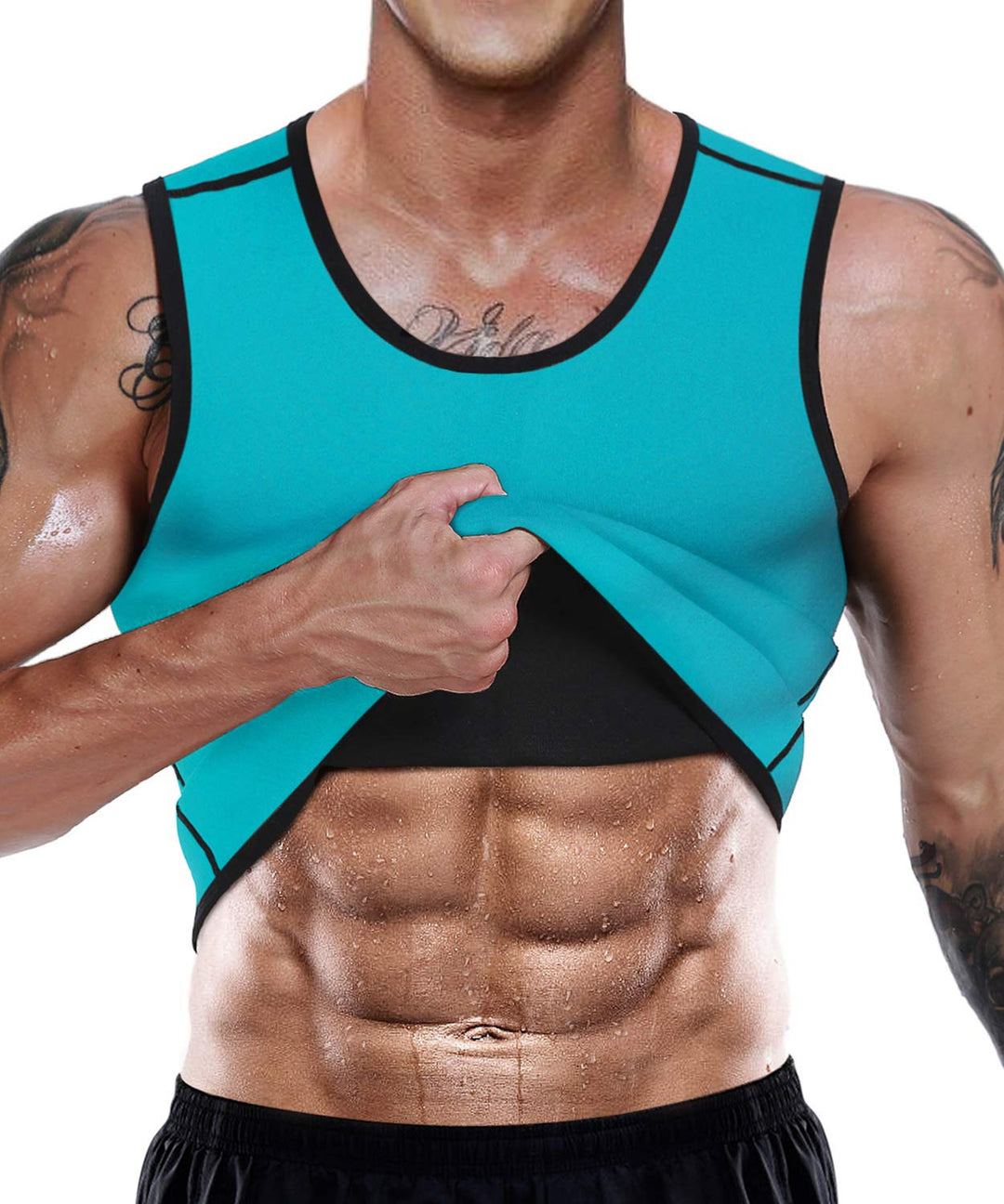 NOVECASA Herren Neopren Sweatweste Männer mit Reissverschluss Sauna Weste Kompressionsweste Tank Top