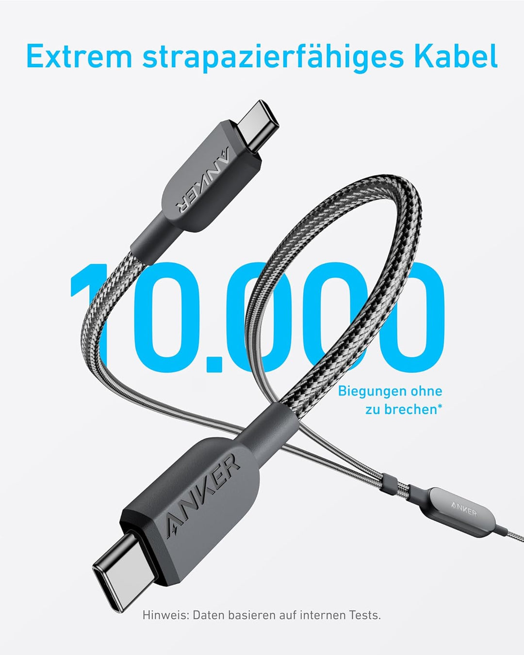 Anker USB C auf USB C Kabel, 140W Max 2-in-1 USB C Kabel 1,8m, für iPhone 17/16/16 Pro/16 Pro Max/16