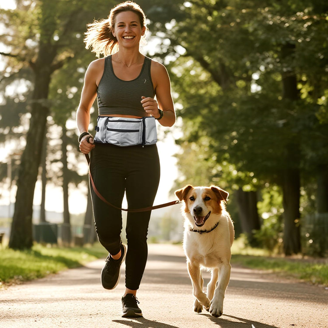 Grosse Bauchtasche für Hundetraining & Outdoor-Sport, Hüfttasche mit 4 Fächern, Wasserabweisende Lec