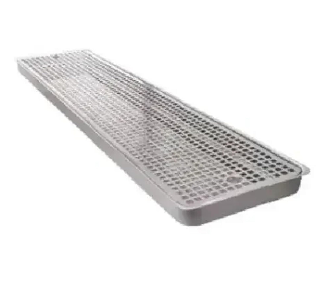 Tropfblech Abtropfblech Tropfschale Edelstahl 600x190x33 mm - Auffangschale mit Rändern für Bar Knei