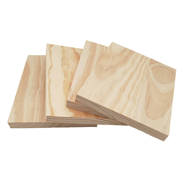 4 Stk. Unfertige Holzblöcke zum Basteln, 20x15x1,5 cm Rechteckige Holzbretter Leere Schnitzblöcke zu