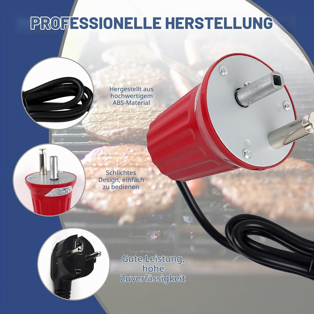 Grillmotor Elektromotor Grill Barbecue Rotisserie-Motor ABS DC 220V-240V Regelbar Outdoor BBQ Grill