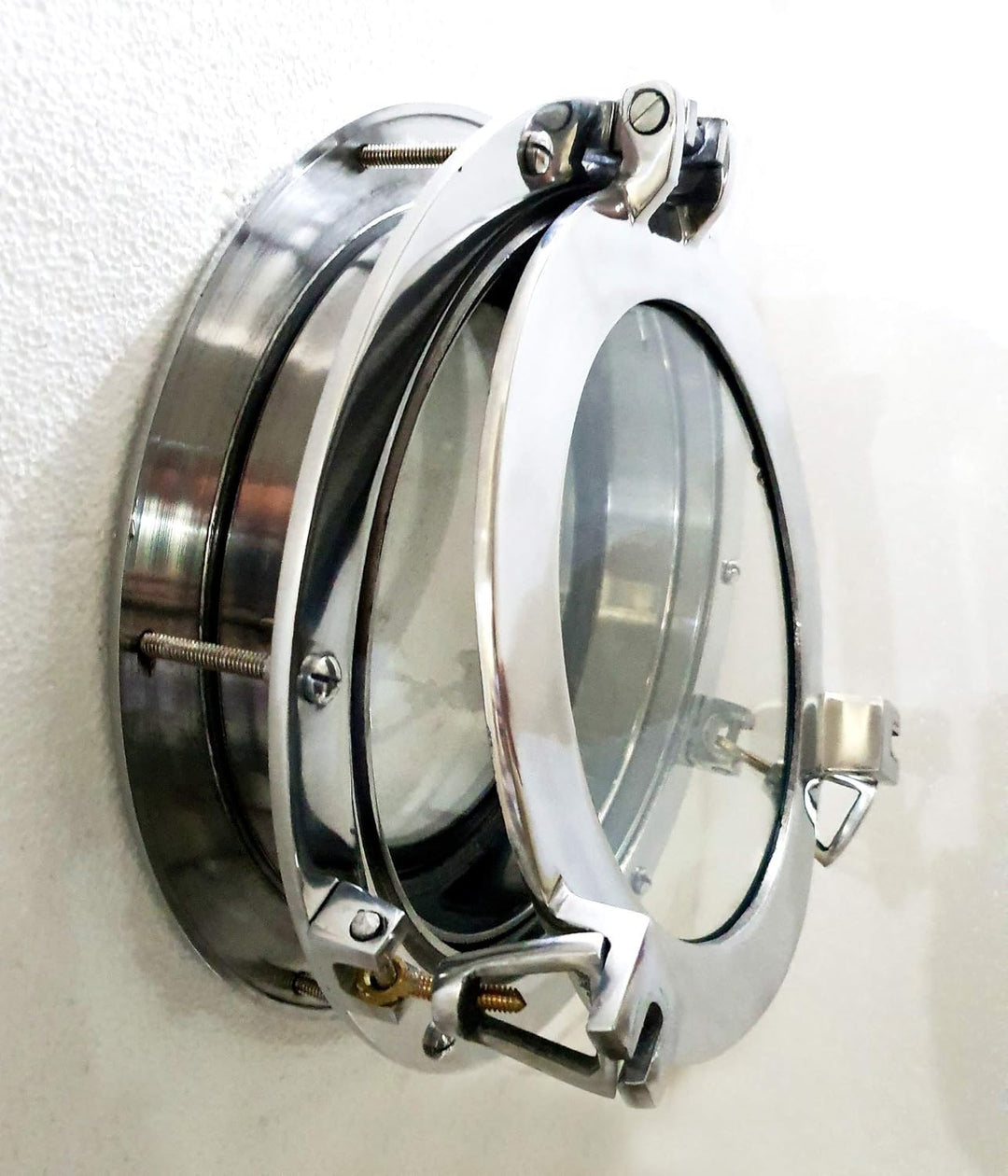 Marine Nautical Store Bullauge aus Glas, 30,5 cm, glänzend, silberfarben
