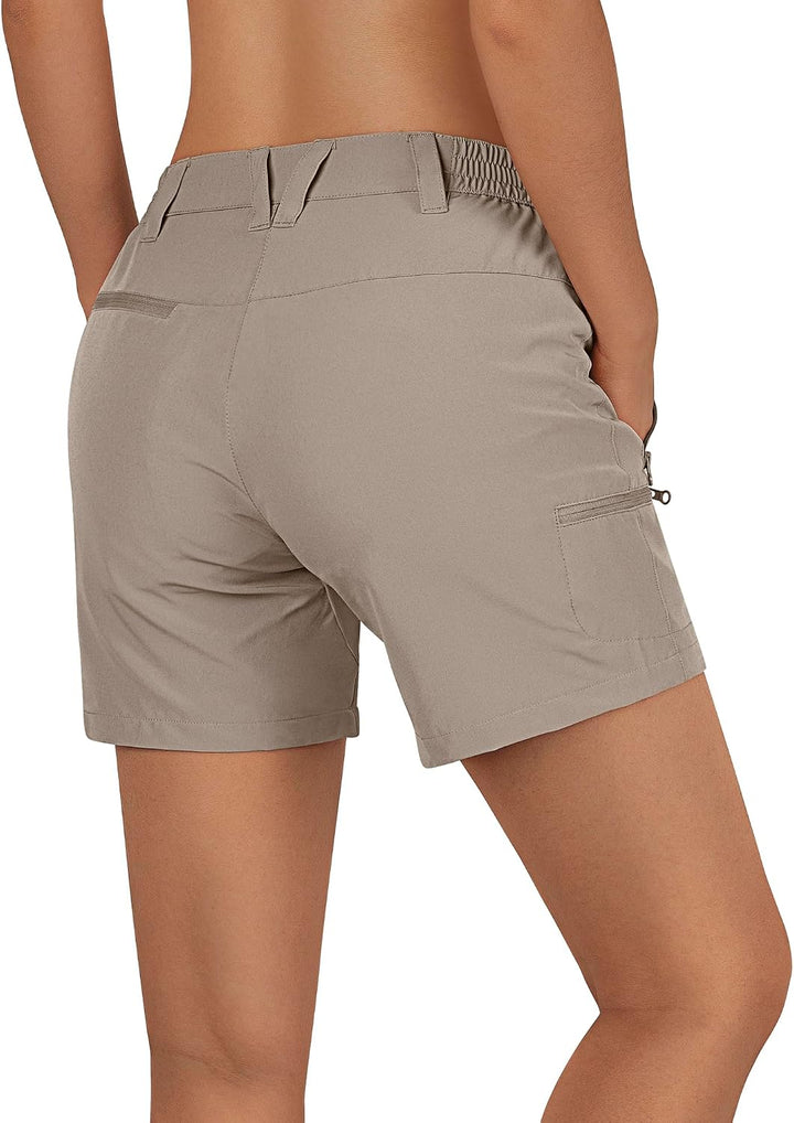 Outdoor Ventures Kurze Hose Damen UPF50+ UV Schutz Wander Shorts Sommer Leicht Trekking Shorts Stret