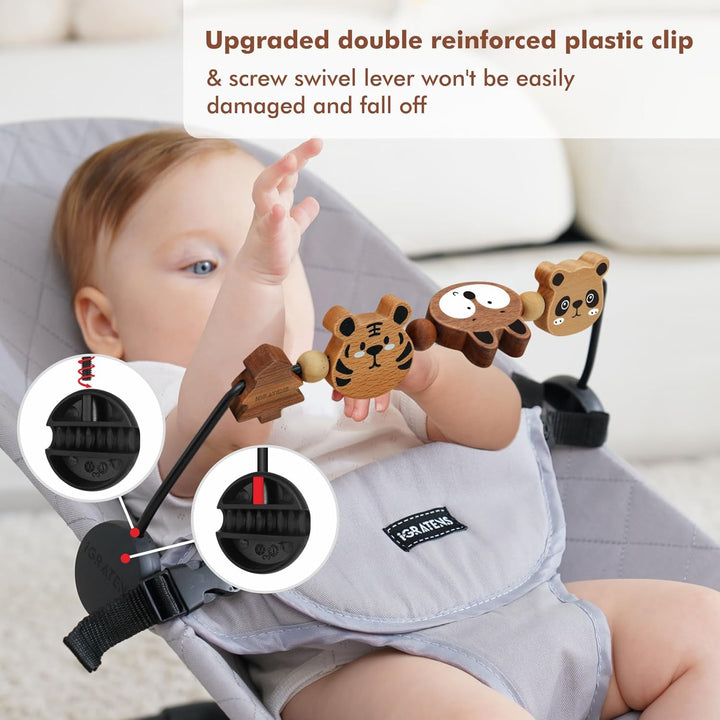 iGRATENS Babywippe Spielzeugstange - Spielzeugstange für Babywippe Soft & Bliss, einfach zu befestig