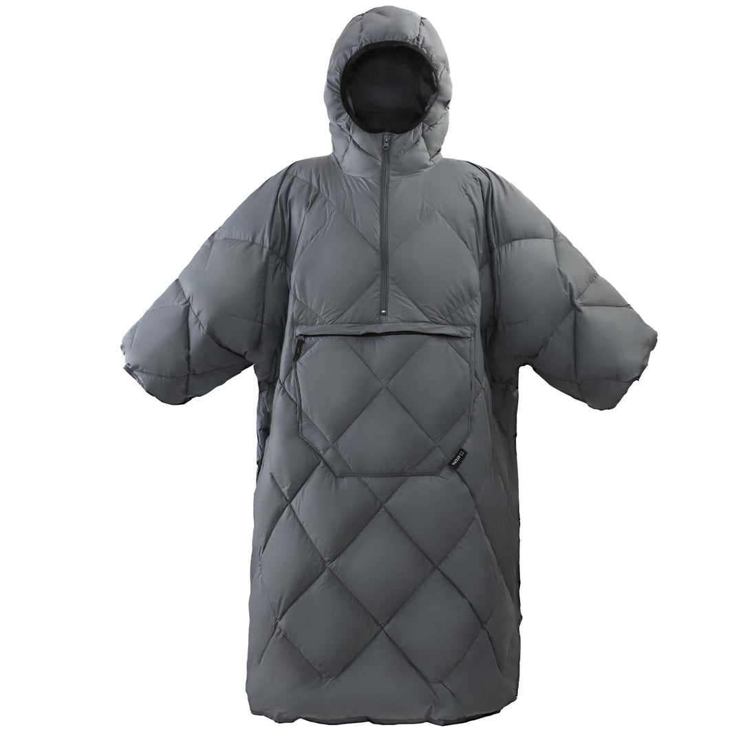 ATEPA Camping Poncho Decke & Tragbarer Schlafsack – Ultraleichte Warme Outdoor Decke Aus Recycelten