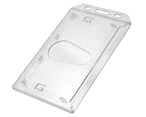Waizmann.IDeaS® 50x Kartenhalter Ausweishülle Ausweishalter Hartplastik Polycarbonat Namensschild Da