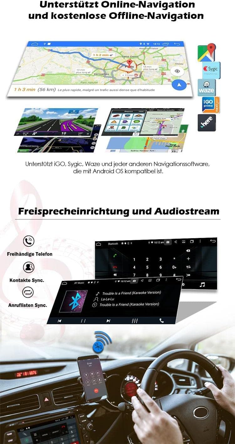 Erisin 9 Zoll 8-Kern 4GB RAM 64GB ROM Android 11.0 Autoradio mit GPS Wireless CarPlay Für BMW 5er E3