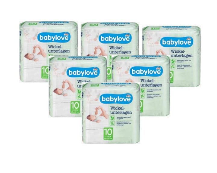 DM Babylove Wickelunterlagen, superweich, wiederverwendbar, hygienisch, 60 Stück