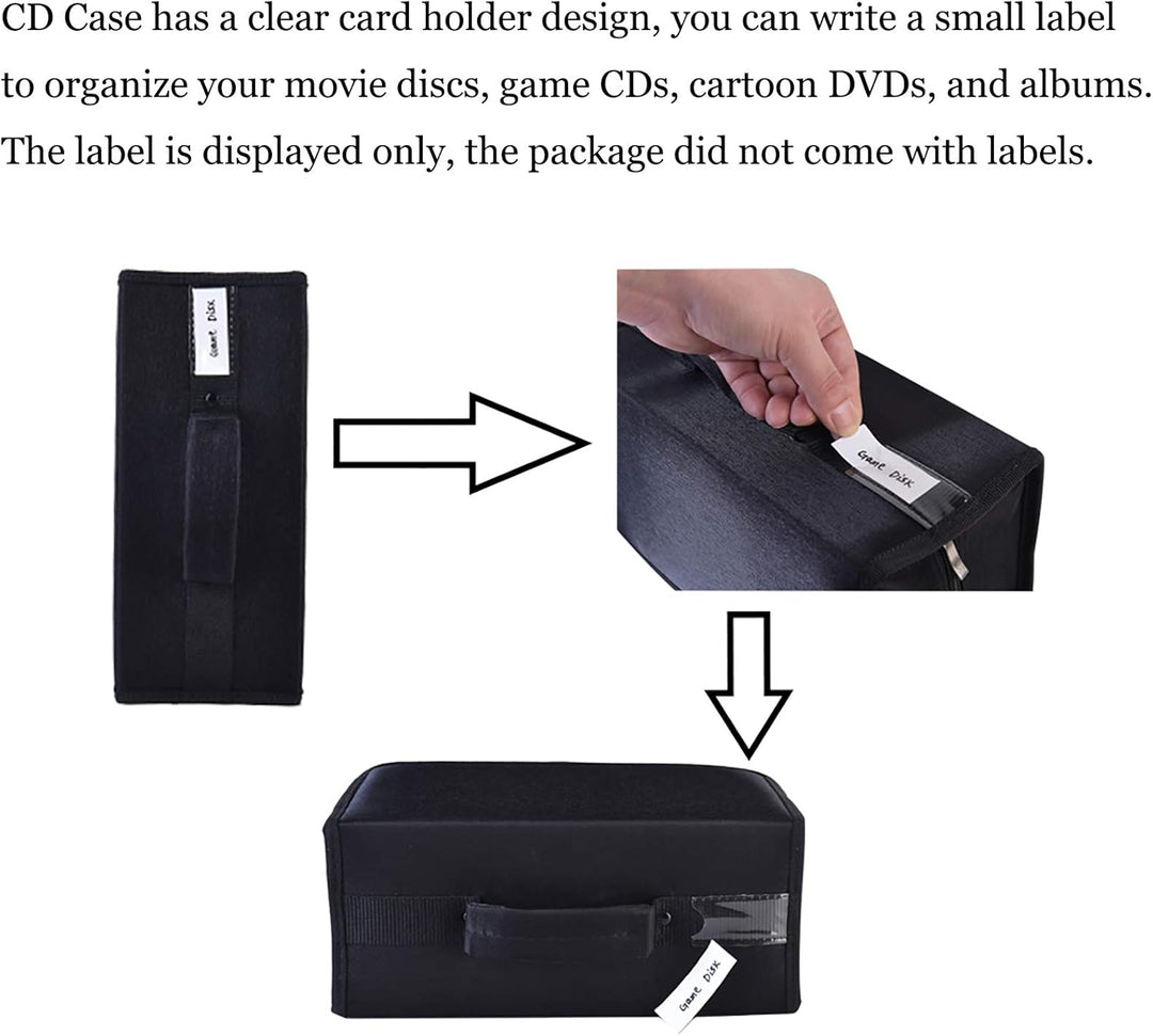 alavisxf xx CD Tasche, 160 CD/DVD Tasche Nylon CD Taschen Aufbewahrung Schutzhülle DVD Lagerung CD T