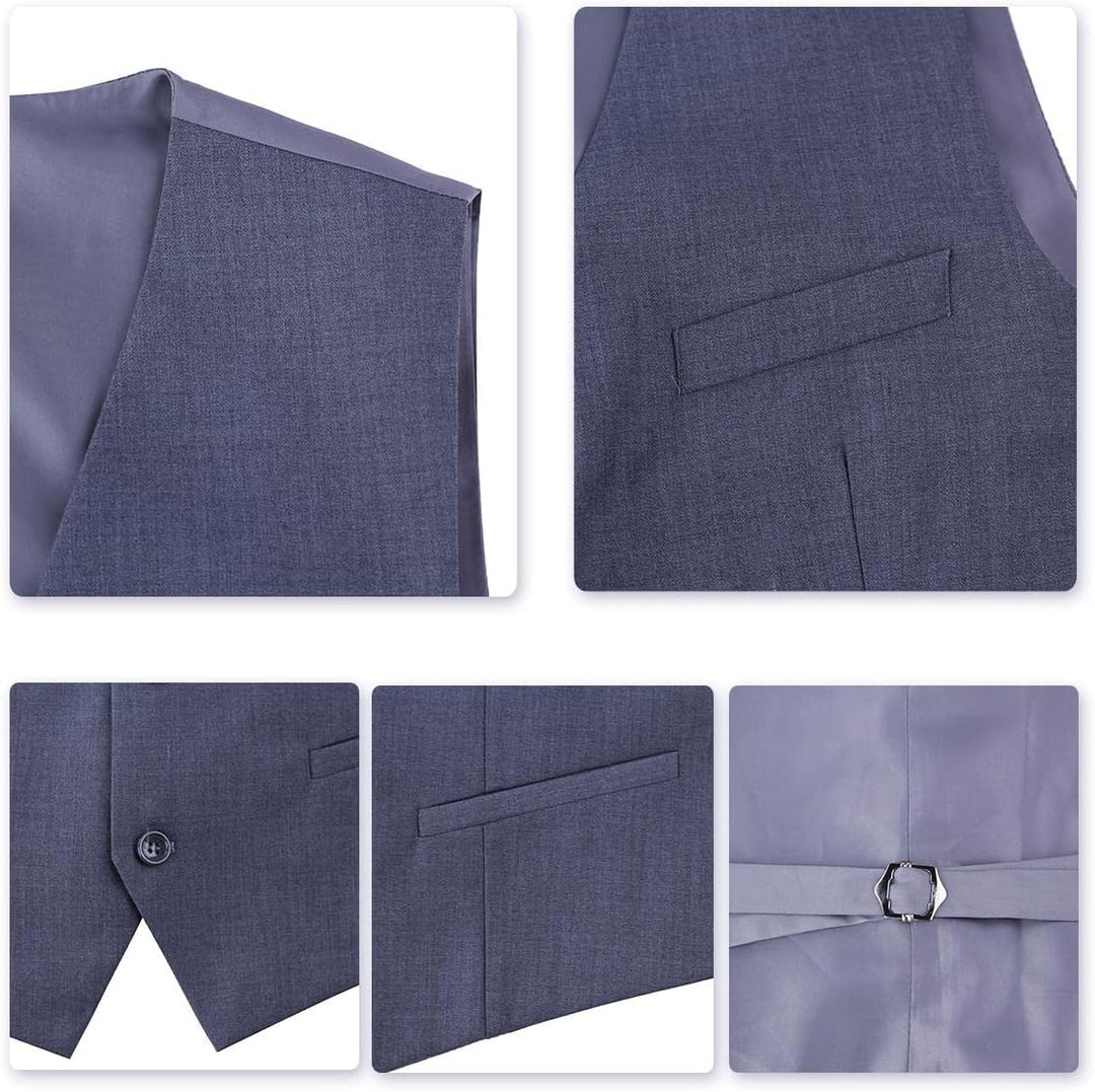 Cloudstyle Anzug Herren Slim Fit 3 Teilig Krawatte Anzüge Business Herrenanzug Sakko für Hochzeit L
