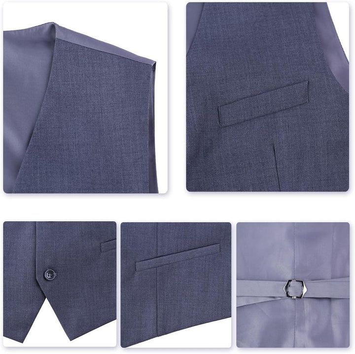 Cloudstyle Anzug Herren Slim Fit 3 Teilig Krawatte Anzüge Business Herrenanzug Sakko für Hochzeit L