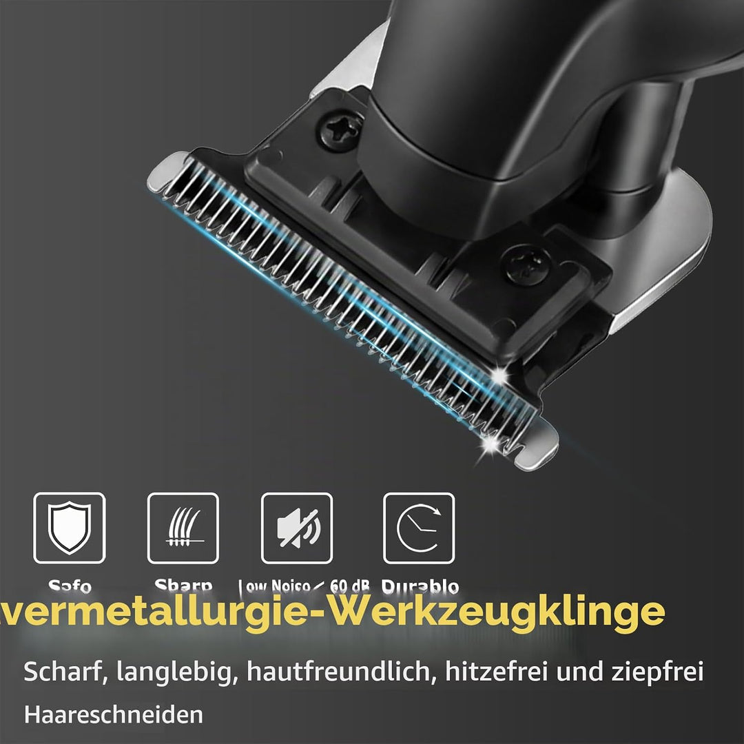 KEMEI 2 in 1 Haartrimmer &amp; Folienrasierer Set fur Manner, Kabelloser T Blade Bart Trimmer und Rasier