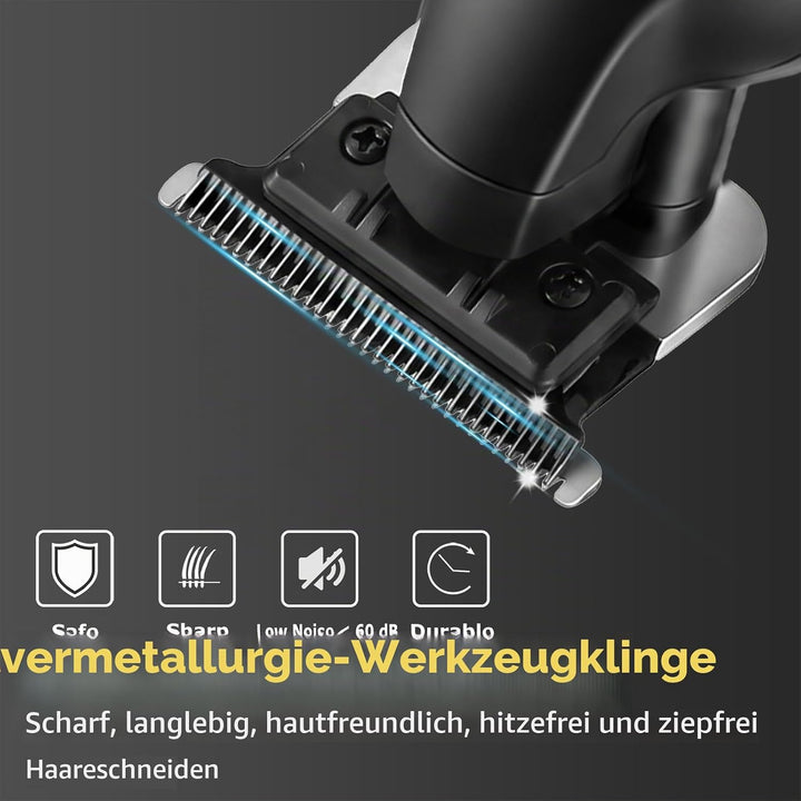 KEMEI 2 in 1 Haartrimmer &amp; Folienrasierer Set fur Manner, Kabelloser T Blade Bart Trimmer und Rasier