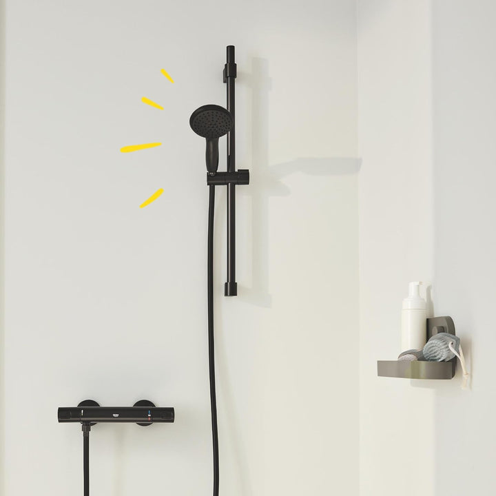 GROHE Vitalio, Duschstange 90cm ohne Bohren (oberes Befestigungselement verstellbar, mit Gleiter & G