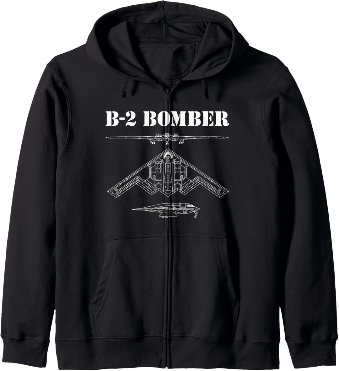 B-2 Bomber-Flugzeug-schematische Stealth-Bomber B2 Kapuzenjacke