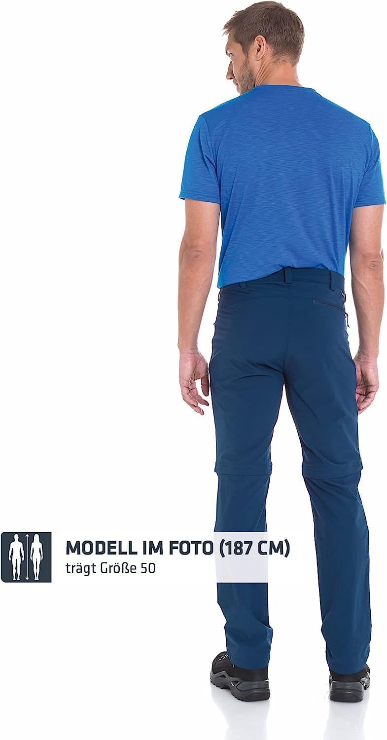 Schöffel Herren Pants Folkstone Zip Off, vielseitige Herren Hose mit Zip-Off Funktion, leichte Wande