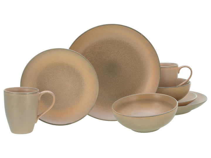 CreaTable, 25855, Serie Sierra Nevada Tierra, Geschirrset, Kombiservice 8 teilig Kombiservice 8 teil