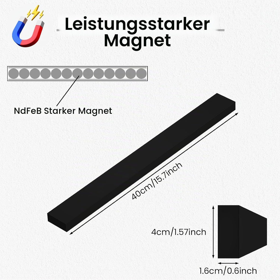THMINS Magnetleiste Messer, 40 cm Magnetischer Messerhalter für die Wand, zur Messeraufbewahrung Wer
