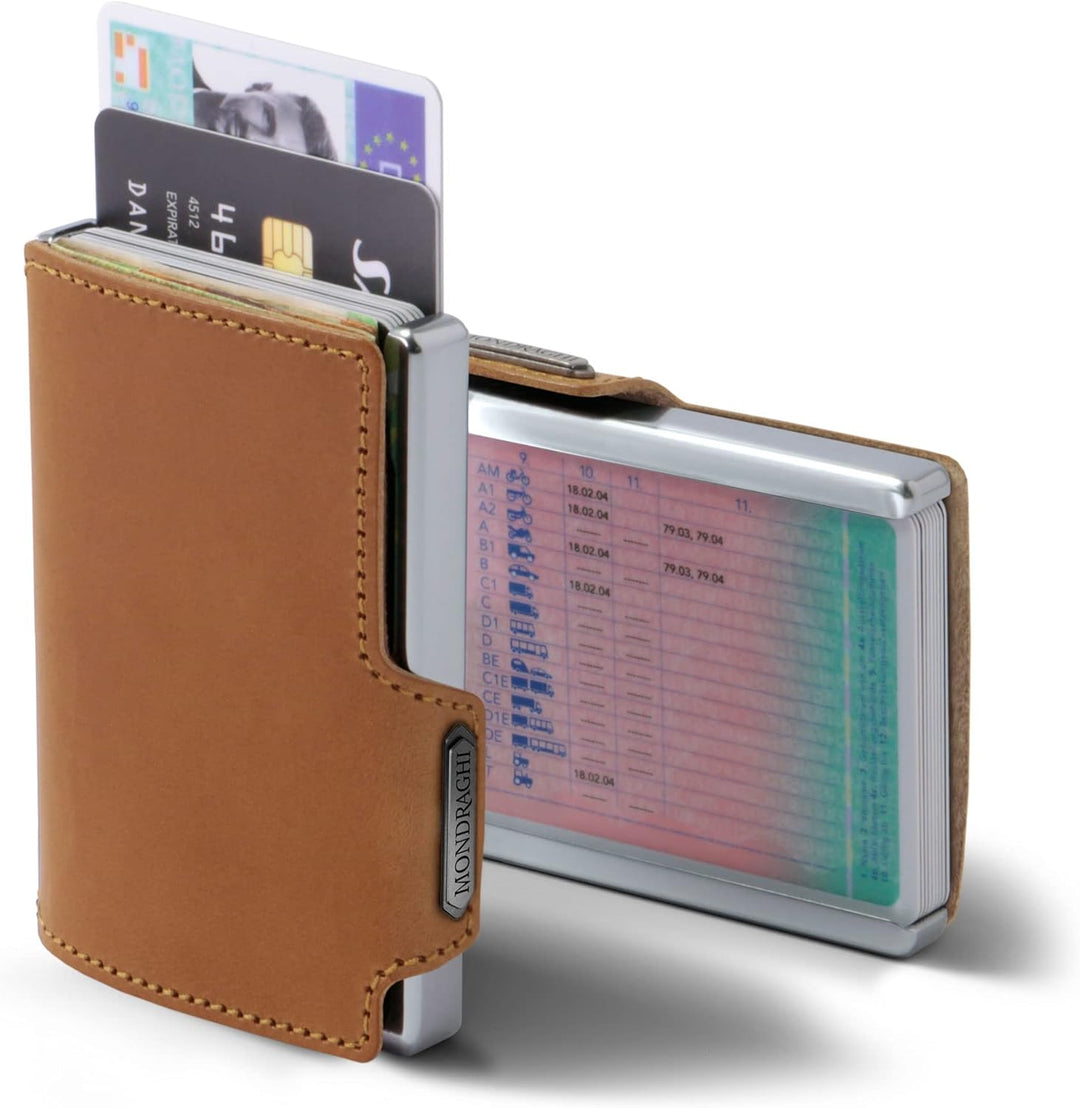 MONDRAGHI Mini-Wallet. Ultraleichte, schlanke Mini-Brieftasche - Kartenhalter und Kartenhalter mit M