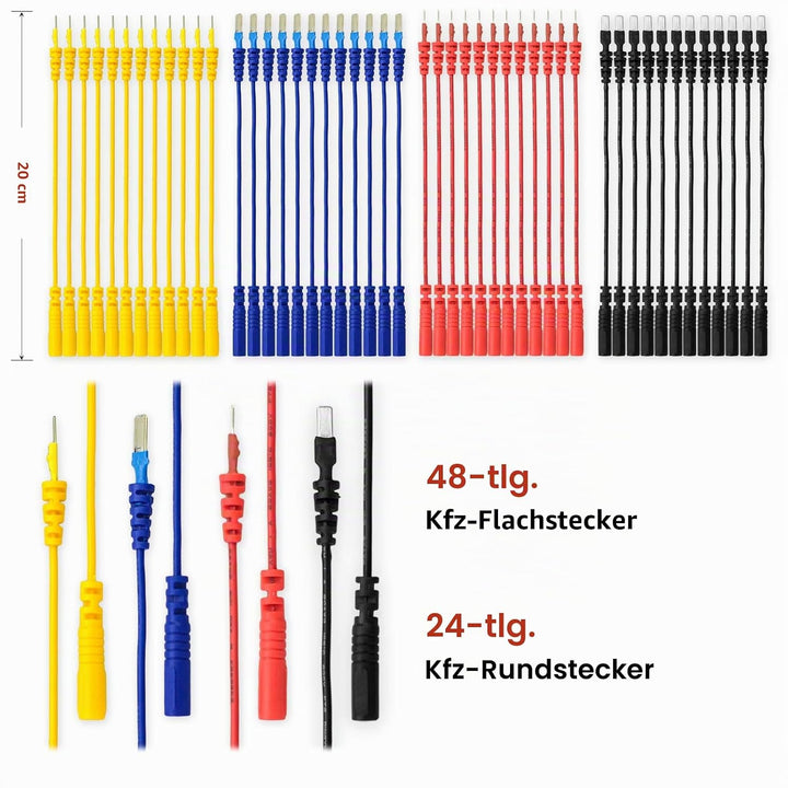 Multimeter Test Leads Set, 92PCS KFZ Fehlerdiagnose Messleitungsset enthält Prüfspitzen, Kabelverbin