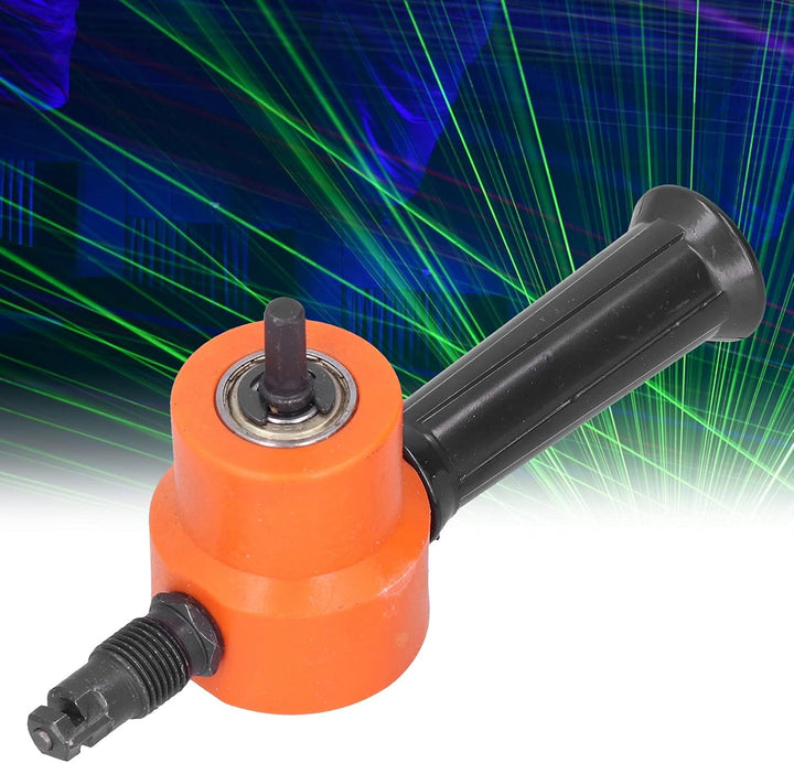 Kadimendium Doppelkopf-Knabber 360° Verstellbar Vielseitiger Bohraufsatz Metallschneider Doppelkopf-