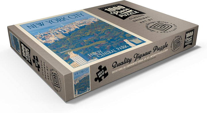 New York City: Enjoy Central Park, Vintage Poster - Premium 1000 Teile Puzzle - MyPuzzle Sonderkolle