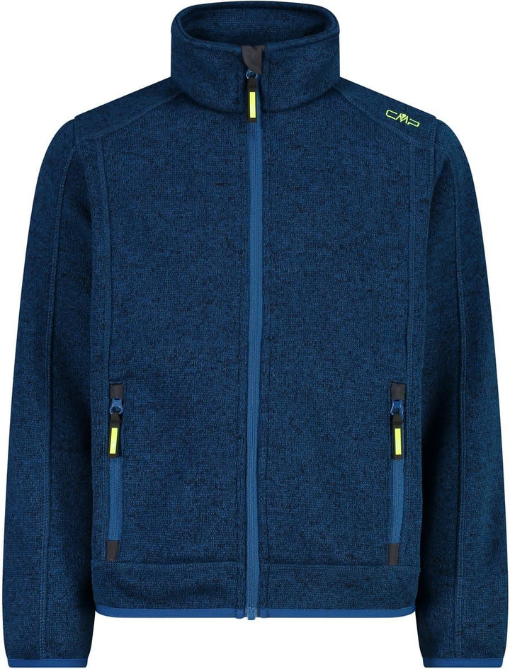 CMP Unisex Kinder Kinderjacke fleecejacke 110 Petrol-Gelb Fluo, 110 Petrol-Gelb Fluo