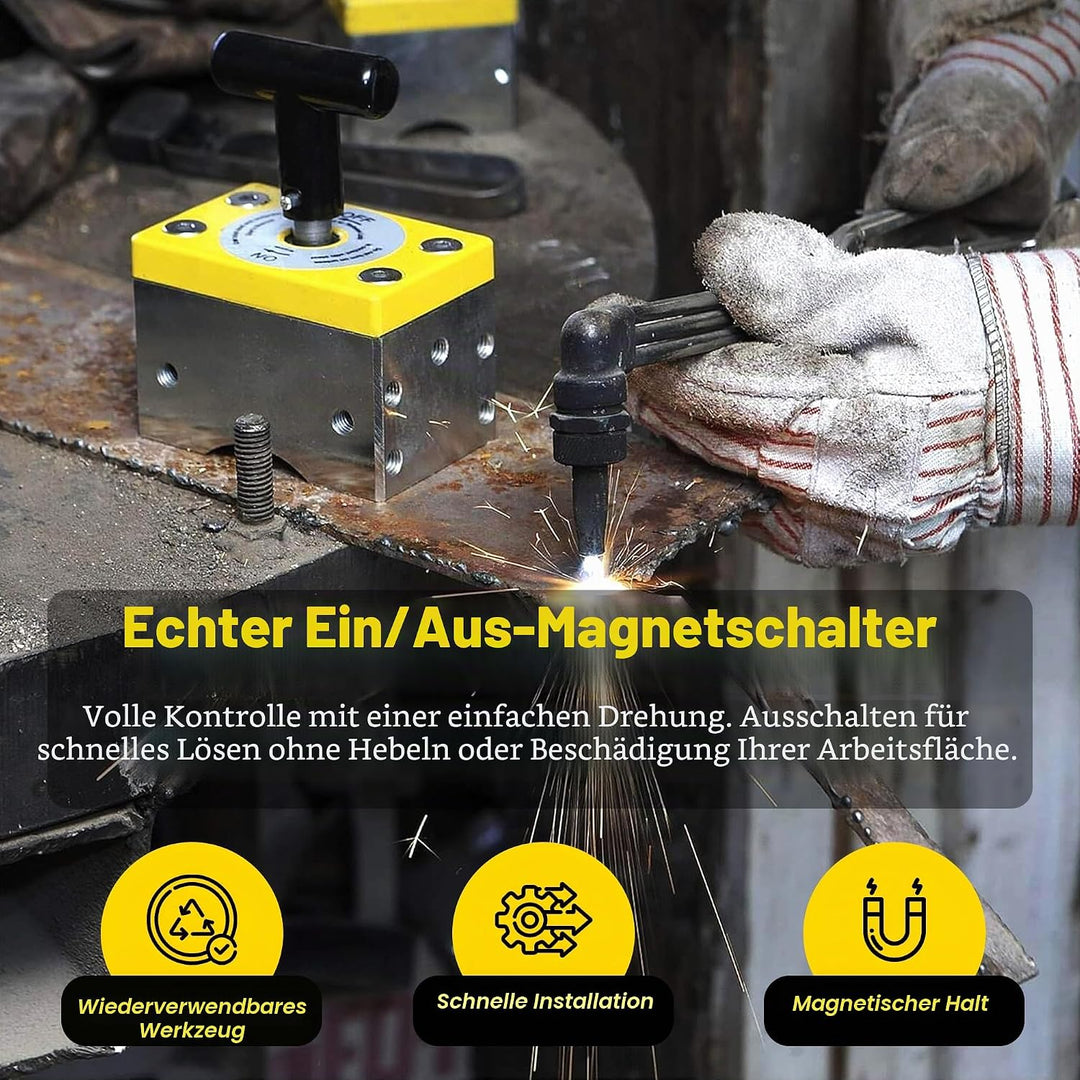 Magswitch MagSquare 165 – Schaltbarer Schweissmagnet – 69 kg Haltekraft – 90° Winkelmagnet – Magneti
