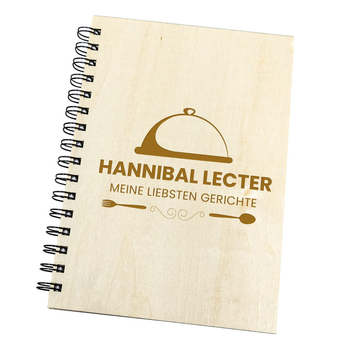Geschenke 24 | Rezeptbuch zum selberschreiben | Holz-Hardcover mit Gravur (Liebste Gerichte) | mit W