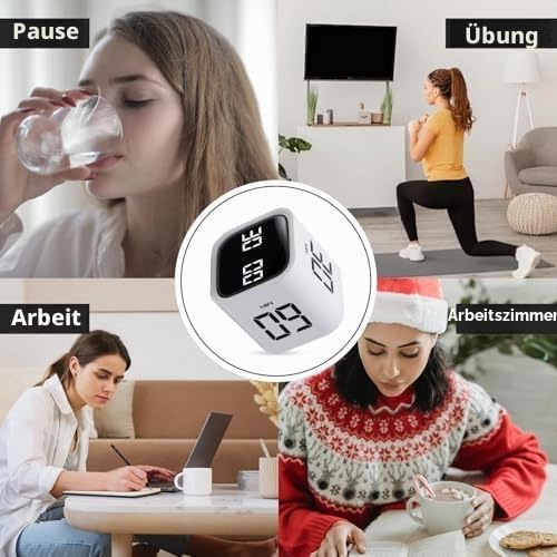 Würfel-Timer, Schwerkraftsensor, Küchentimer, Flip-Timer, Countdown, Countup, 5/10/30/60 Minuten, be