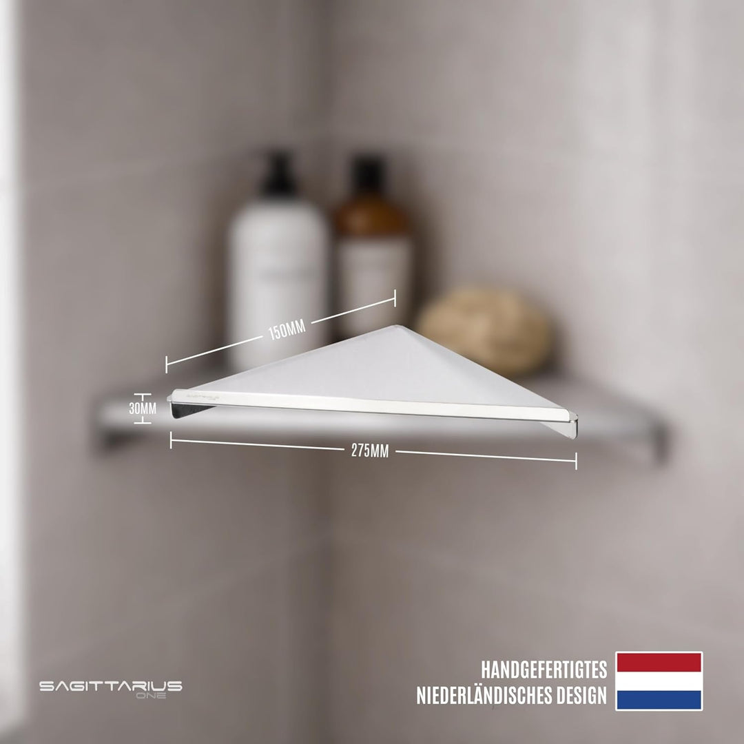 280S1 Shower Shelf – Duschkorb Ecke, Eckregal Dusche aus SUS304 Edelstahl, Poliert, Duschablage, Sha