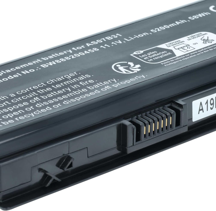 vhbw Akku kompatibel mit Acer Aspire 7730Z, 7735, 7735G, 7735Z, 7735ZG, 7736G, 7736Z Notebook (5200m