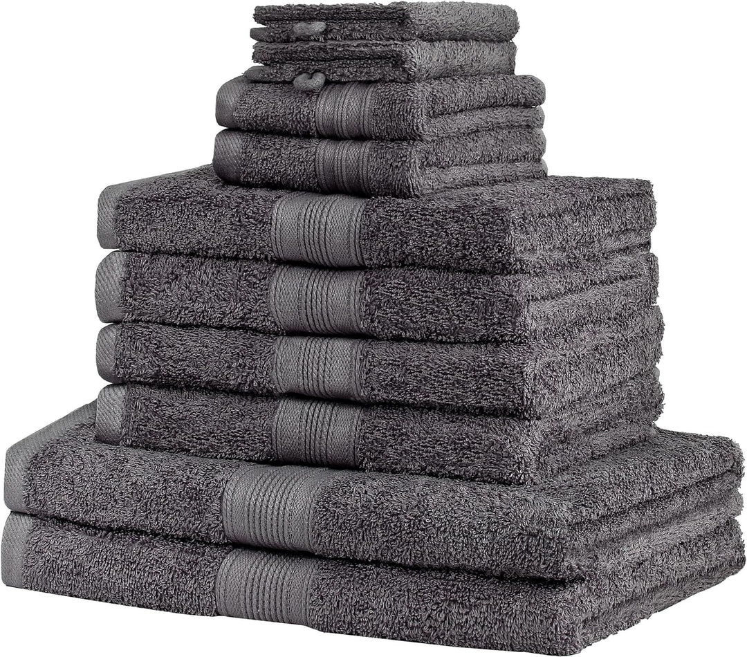 NatureMark 10 TLG. Frottier Handtuch-Set Verschiedene Grössen 4X Handtücher, 2X Duschtücher, 2X Gäst