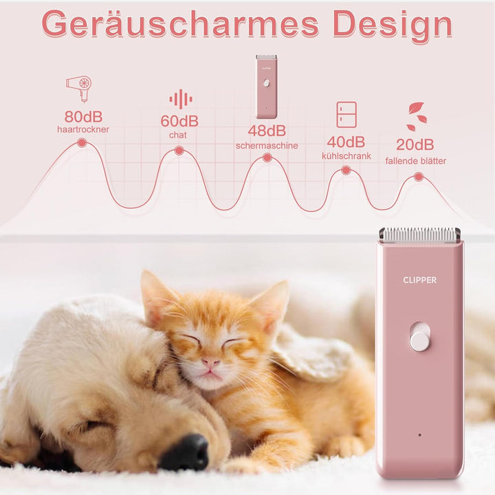Hundeschermaschine Leise Elektrische Tierhaarschneidemaschine für Hund Katze, Profi Haarschneidemasc