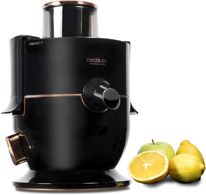 Cecotec Entsafter für Obst und Gemüse ExtremeTitanium 19000. 1000 W, 19000 U/min Geschwindigkeit, Ti