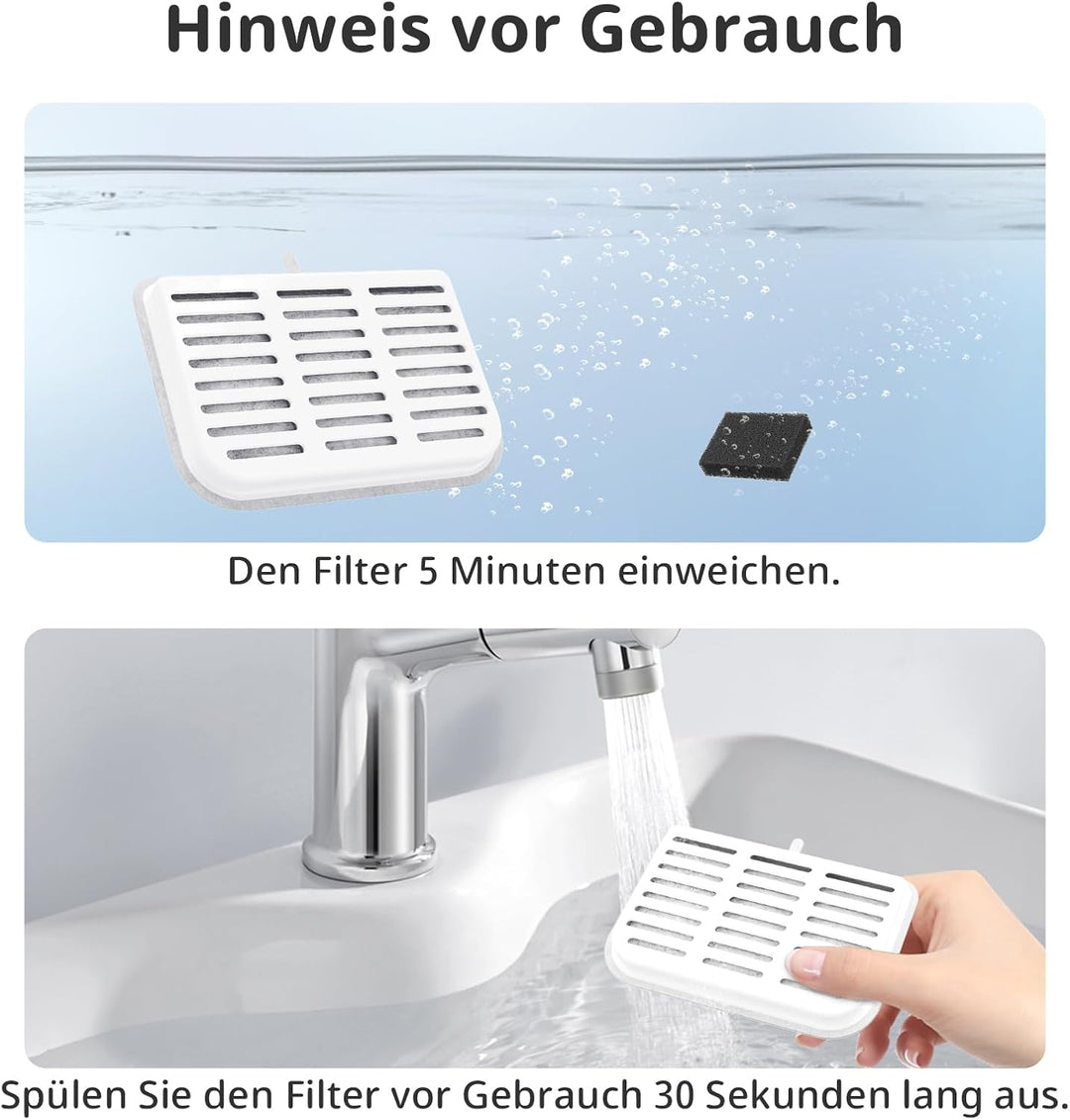 Katzenbrunnen Filter für E VERSWEET MAX drahtlos 105 fl.oz/3L Haustier-Katzenwasserspender Filterers