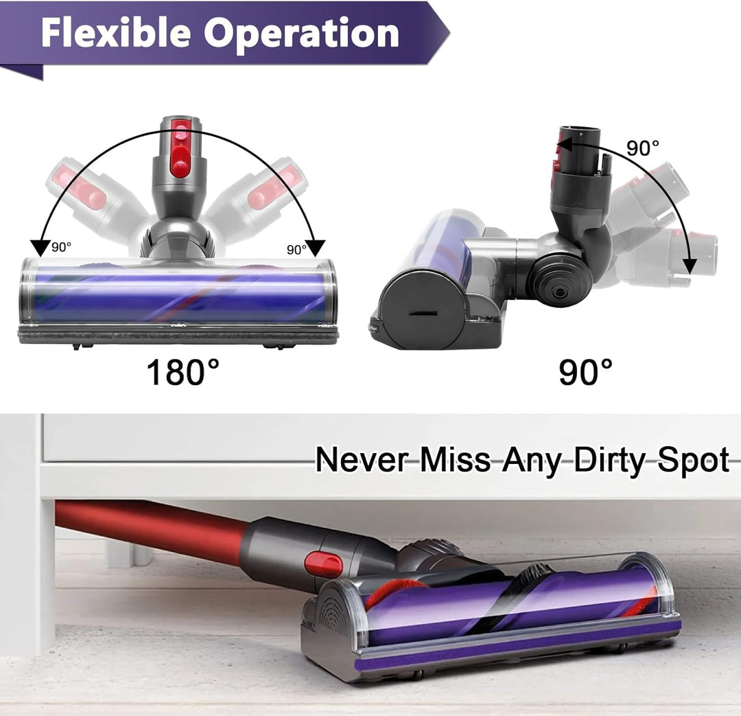 Bürste Kompatibel mit Dyson V7 V8 V10 V11 V15 Staubsauger, Ersatzteile Bürstenkopf mit Direktantrieb
