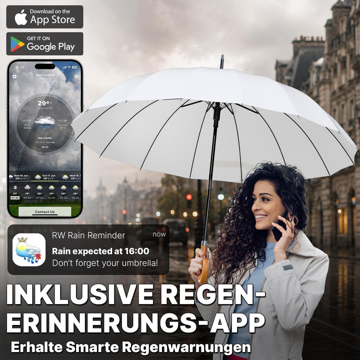 Royal Walk Regenschirm Gross Sturmfest Golf Schirm XXL Stabiler Stockschirm | Grosser Regenschirm fü