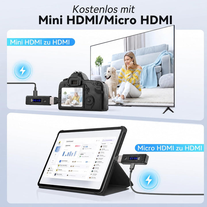 MOMAN HDMI Wireless 4K Decoding Wireless HDMI Transmitter and Receiver 196FT Funkübertragung Stabile