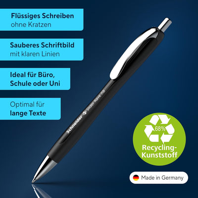 Schneider 132511 Slider Rave XB Kugelschreiber (Limitierte Sonderedition in schwarz, Made in Germany