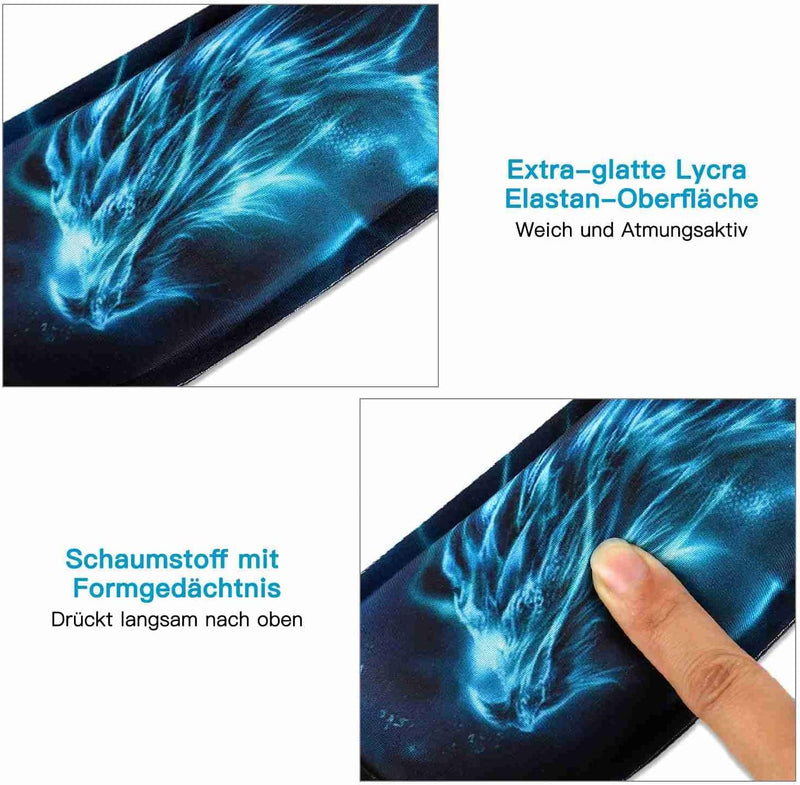 AOKSUNOVA Ergonomische Mauspad mit Handballenauflage Handgelenkauflage für Maus und Tastatur Mauspad