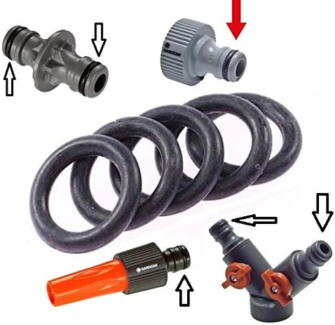 O-Ringe Gummi-Dichtungen EPDM für alle 1/2" bzw. 3/4" Zoll Garten Schlauchsysteme z.B. Gardena (Prof