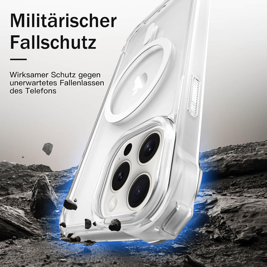 Handyband Abnehmbar für iPhone 15 Pro Max Hülle mit Band, Hellblau Langes Band zum Umhängen & Kurzko