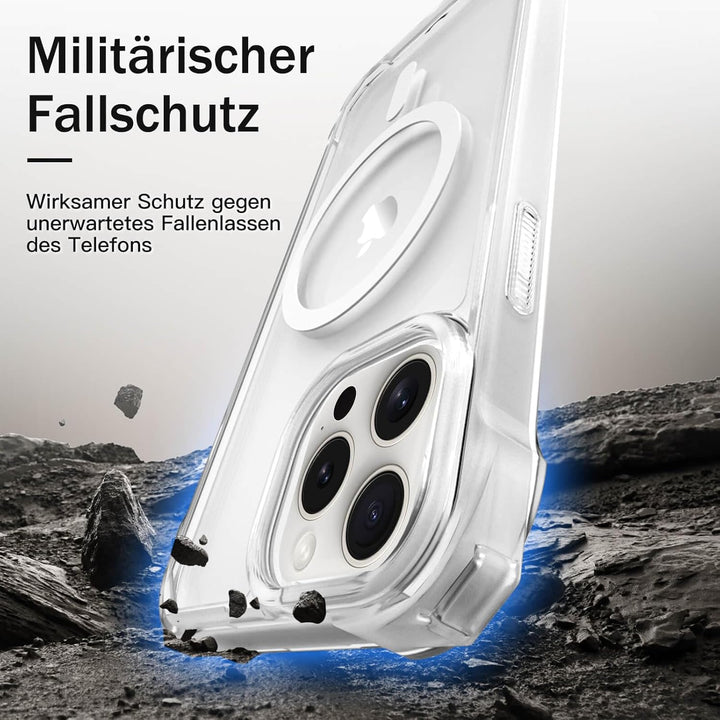 Handyband Abnehmbar für iPhone 15 Pro Max Hülle mit Band, Hellblau Langes Band zum Umhängen & Kurzko