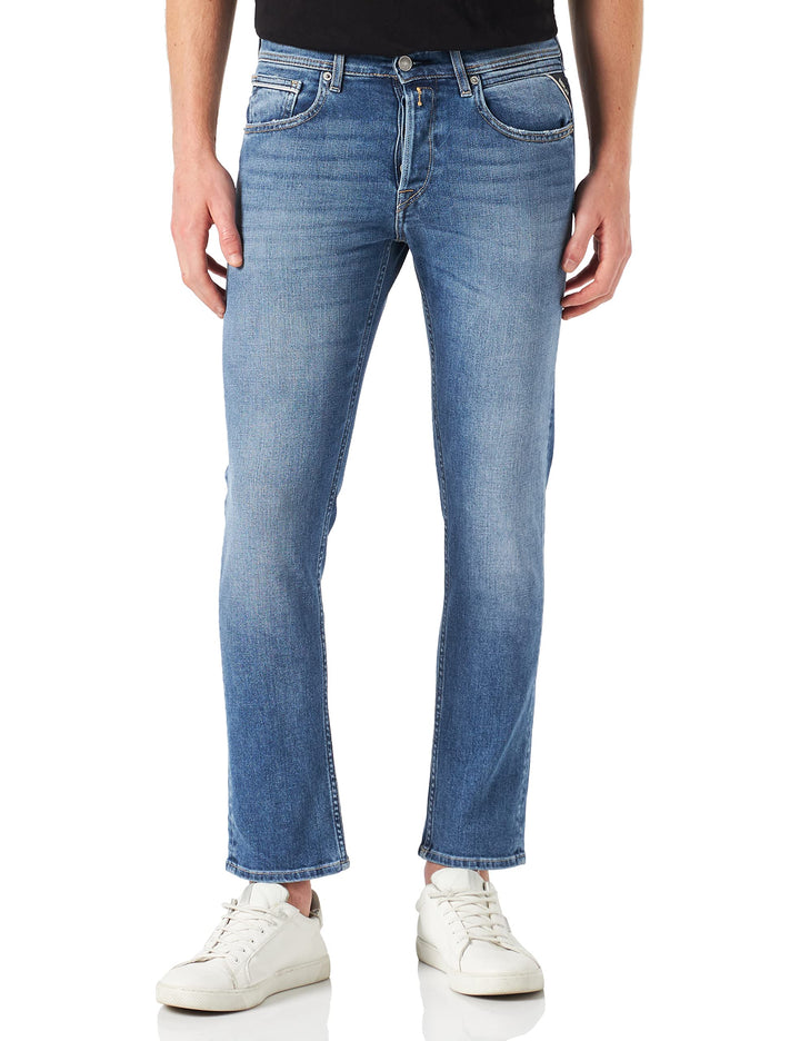 Replay Herren Jeans Grover 38W / 34L 9 Medium Blue, 38W / 34L 9 Medium Blue